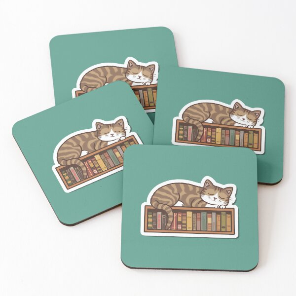 Item preview, a cat sleeping on a bookshelf  designed and sold by khufra1.