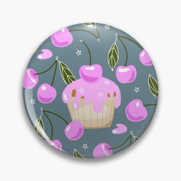 Item preview, pink cherry cupcakes designed and sold by kobyakov.