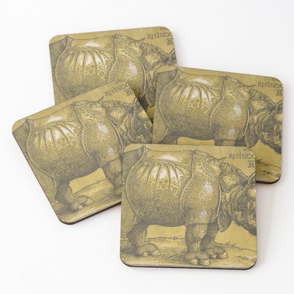 Item preview, Rhinoceros Woodcut, Durer 16th Century designed and sold by cheeseburgercat.