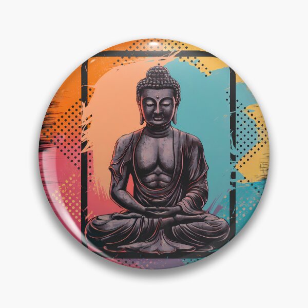Item preview, Meditating Buddha Abstract Art designed and sold by RedTamah.