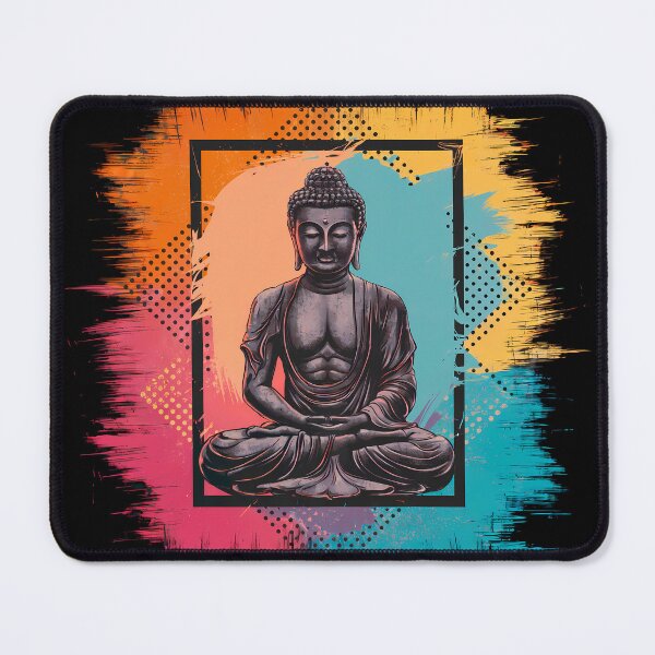 Item preview, Meditating Buddha Abstract Art designed and sold by RedTamah.