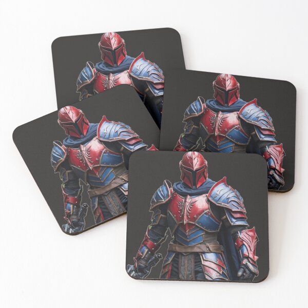 Item preview, knight in red and blue armor designed and sold by OxiSkor.