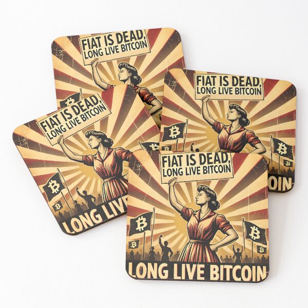 Item preview, Fiat is Dead Long Live Bitcoin BTC Crypto Design designed and sold by NoCompetition.