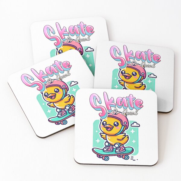 Item preview, Adorable Duck Skateboarding Fun – Cute and Playful Design Sticker designed and sold by KawaiiCherryPie.