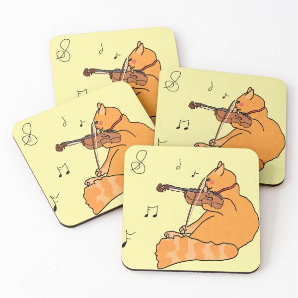 Item preview, Cat playing violin designed and sold by Kaewtaming.