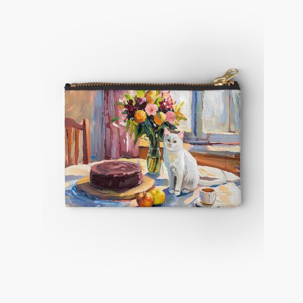 Item preview, White Cat In The Dining Room designed and sold by sakurashorty.