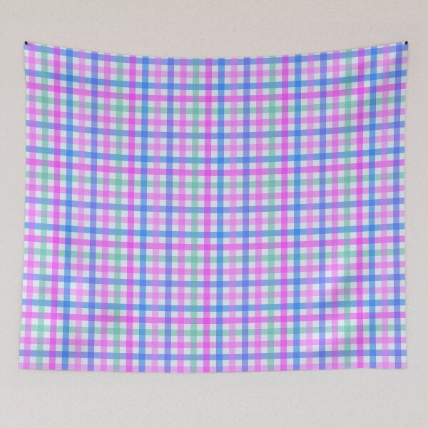Item preview, pink blue green gingham  designed and sold by wordznart.