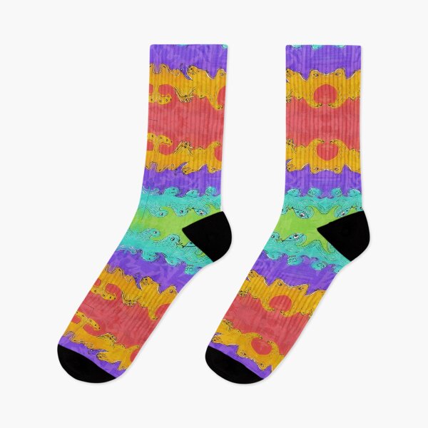 Item preview, Waves merging – A colourful illustration designed and sold by MysticalFruit.