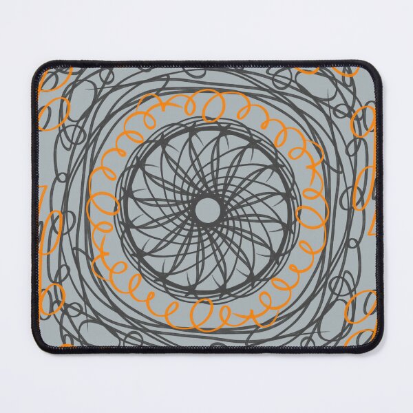 Item preview, Black and orange geometric abstract design on gray background designed and sold by Stefrait-7.