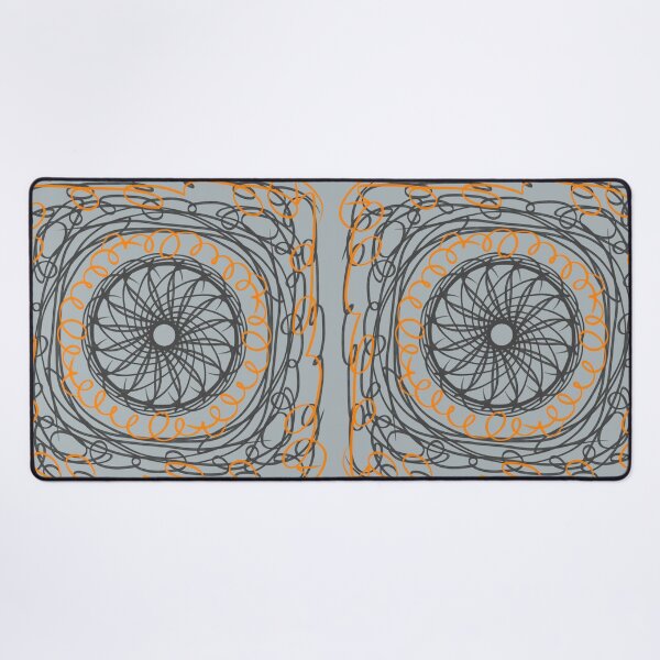 Item preview, Black and orange geometric abstract design on gray background  designed and sold by Stefrait-7.