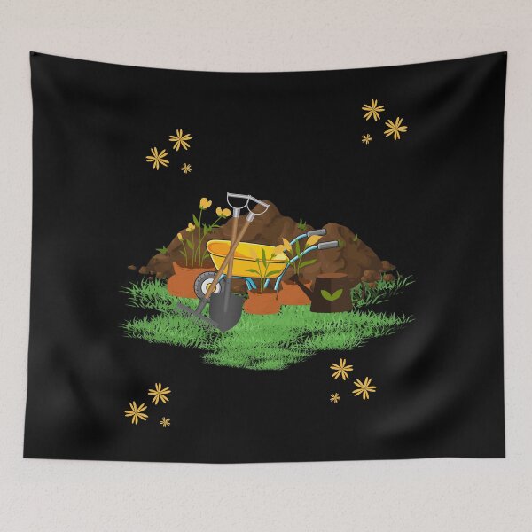 Item preview, Wheelbarrows with yellow flowers designed and sold by MargoMalej.