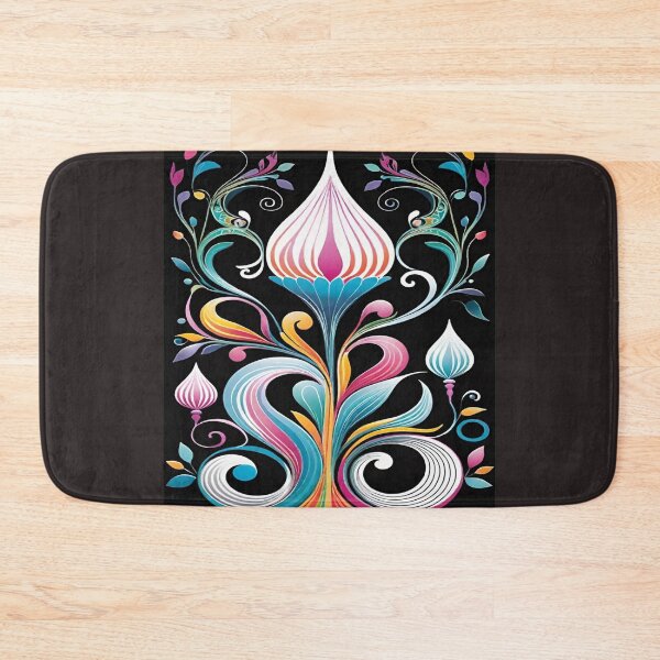 Item preview, Vibrant Symmetrical Floral Artwork designed and sold by merve02shop.