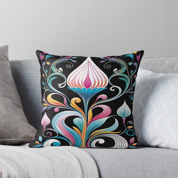 Item preview, Vibrant Symmetrical Floral Artwork designed and sold by merve02shop.