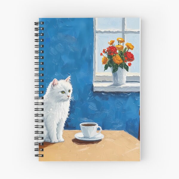 Item preview, White Cat In The Dining Room designed and sold by sakurashorty.