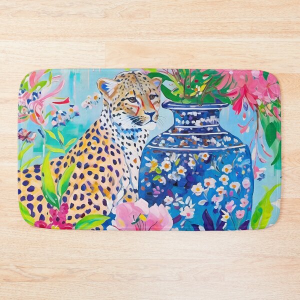 Item preview, Cheetah and pink Clematis designed and sold by SophieClimaArt.