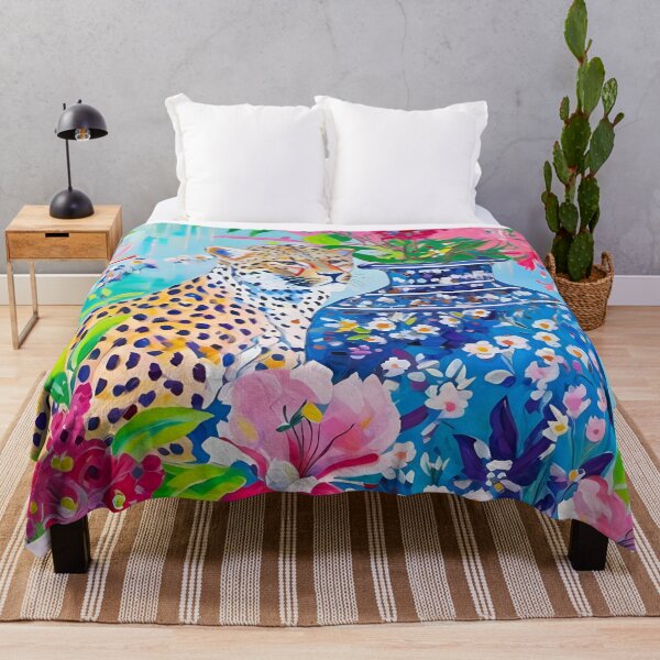 Item preview, Cheetah and pink Clematis designed and sold by SophieClimaArt.