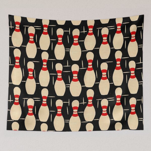 Item preview, Bowling Pins Retro Pattern designed and sold by sheprint.