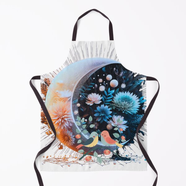 Item preview, Love Birds Floral Moon Art designed and sold by Modern-Tropical.