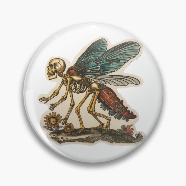 Item preview, Skeleton Dragonfly - Vintage Gothic Insect Art Print designed and sold by nshaltiel.