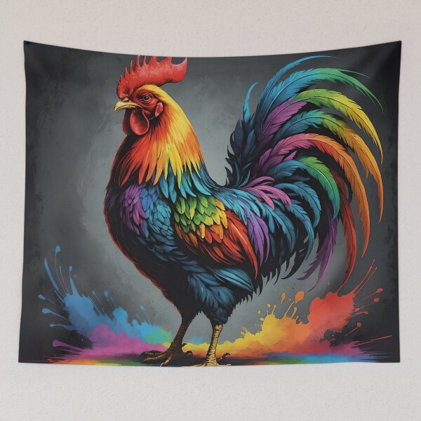 Item preview, Chalk Art Rainbow Rooster designed and sold by Paw's Arts.