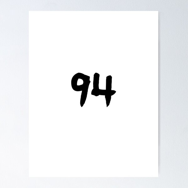 Item preview, 94, ninety-four, black, ninja designed and sold by Numbers-Art.