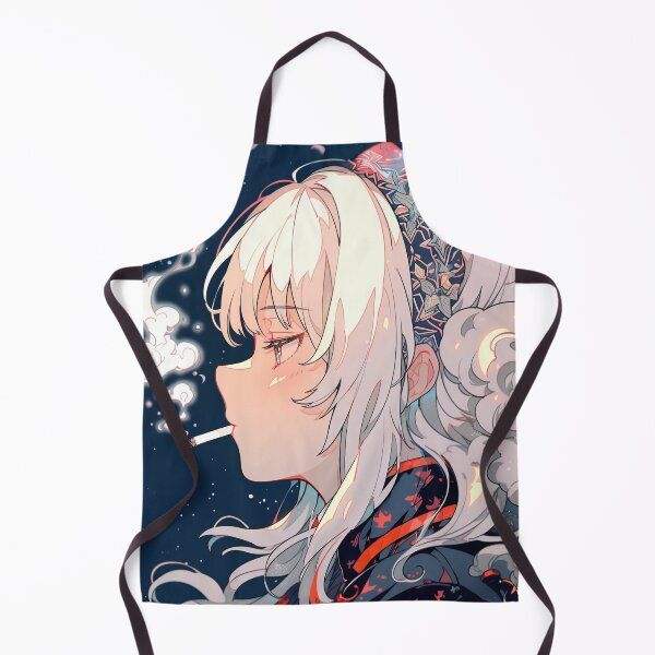 Aperçu de l'œuvre Nuit Rêveuse Contemplative Fumer Anime Fille créée et vendue par bubblegoth.