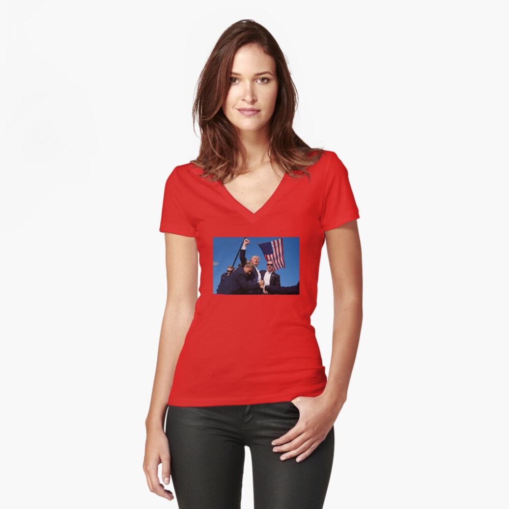 Item preview, Fitted V-Neck T-Shirt designed and sold by akool.