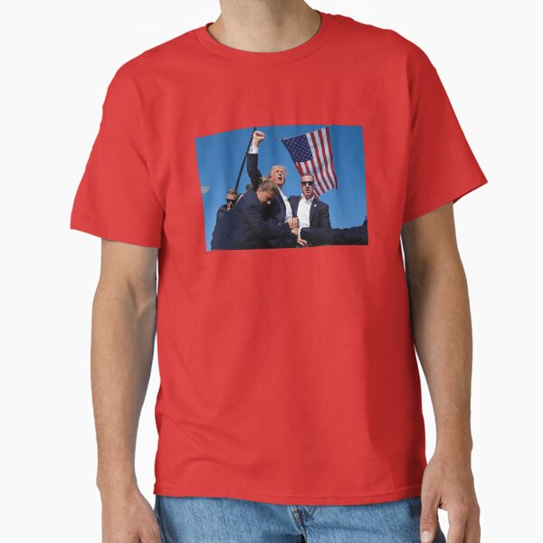 Item preview, Trump Bloody With Fist Raised Surviving Assassination Attempt designed and sold by akool.