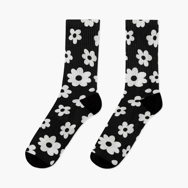 Item preview, Pale Little Daisy Flowers Floral Pattern on Black designed and sold by victorsuarez.
