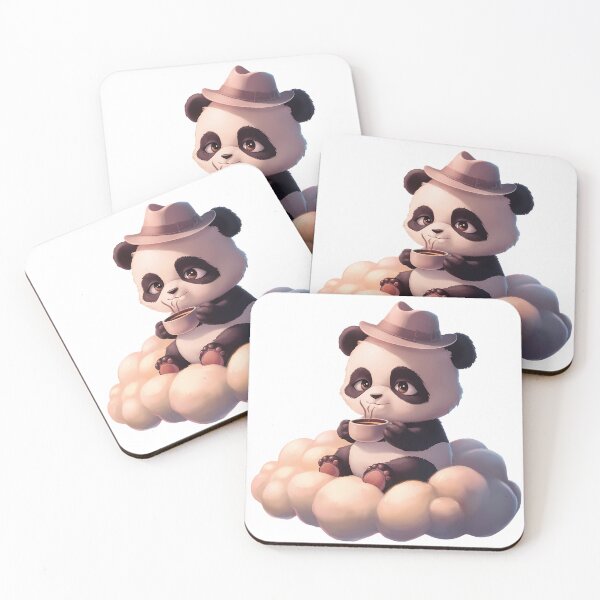 Item preview, panda drinking coffee designed and sold by Adrian-merch.