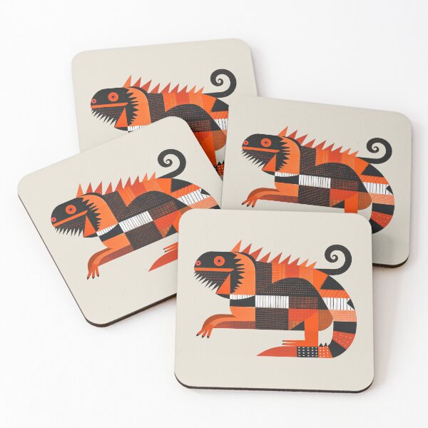Item preview, geometric iguana designed and sold by Ztudio.