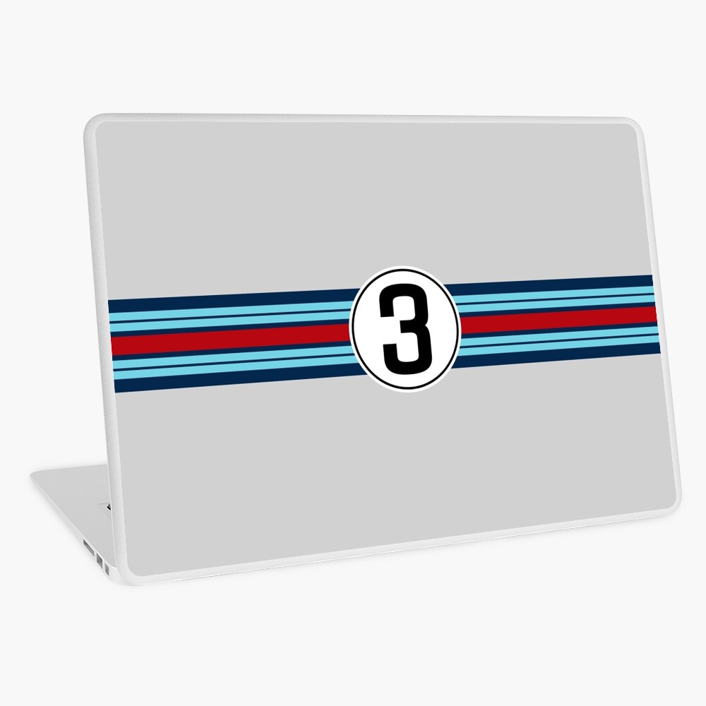 #3 Racing stripe Laptop Skin
