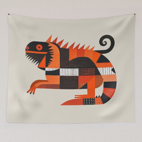 Item preview, geometric iguana designed and sold by Ztudio.