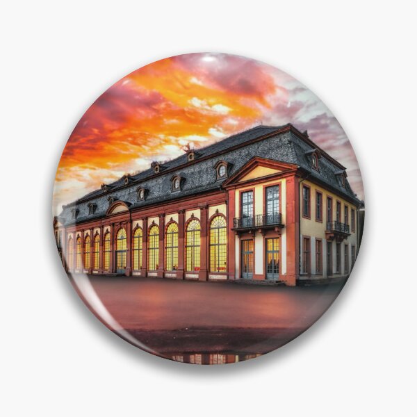 Item preview, Darmstadt: festively illuminated Orangery after the rain designed and sold by pixxelmixx.
