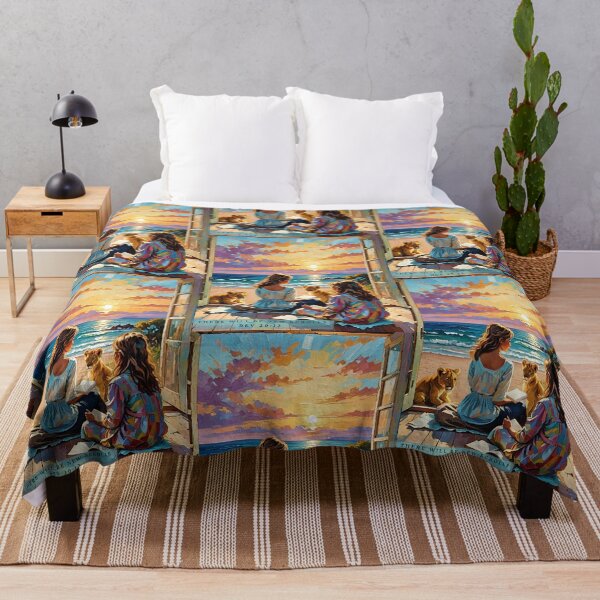Item preview, Lions Watch in On A Sunset Beach Study. designed and sold by IvaRenee.