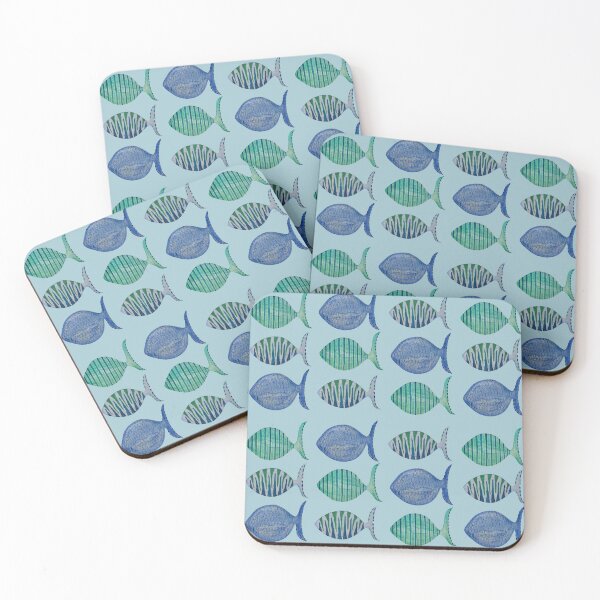 Item preview, Nine Blue-ish Fishes  designed and sold by KakiDimock.