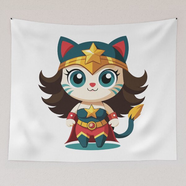 Artikelvorschau, Katze Wonder Woman entworfen und verkauft von Ambrosiopolis.