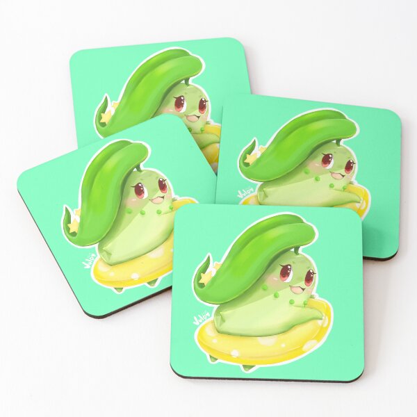 Item preview, Cute Tiny Dinosaur with Leaf Hair on a Pool Float designed and sold by VulpyArt.