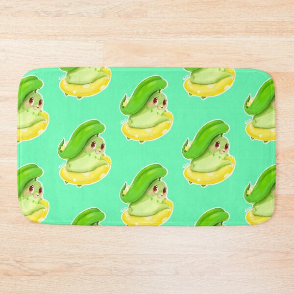 Item preview, Cute Tiny Dinosaur with Leaf Hair on a Pool Float designed and sold by VulpyArt.