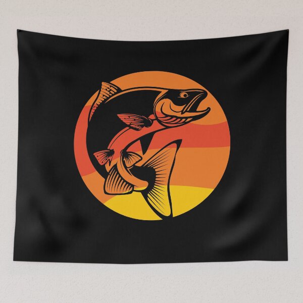 Item preview, Salmon Retro Fishing Adventure Fishing designed and sold by MooonTees.