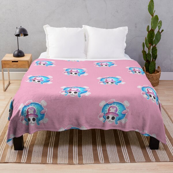 Item preview, Giant Skull with Blue Hat and Falling Sakura Leaves designed and sold by VulpyArt.