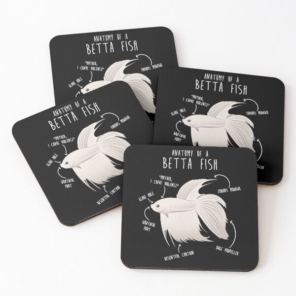 Item preview, White Betta Fish Anatomy designed and sold by Clara Hollins.
