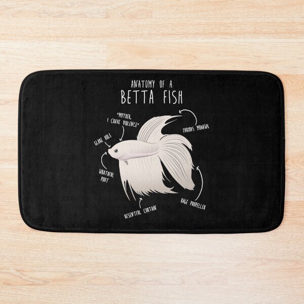Item preview, White Betta Fish Anatomy designed and sold by Clara Hollins.