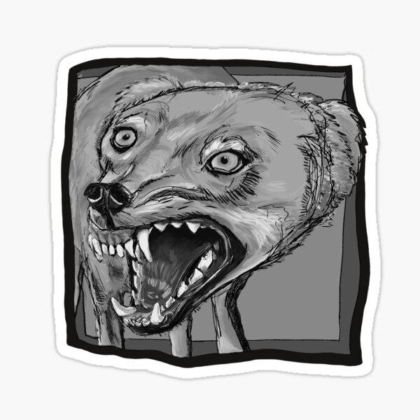 Item preview, Angry wolf taxidermy designed and sold by danielletyreart.