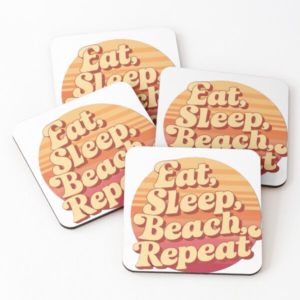 Item preview, Eat Beach Sleep Repeat retro vintage sunset designed and sold by LahdilART.