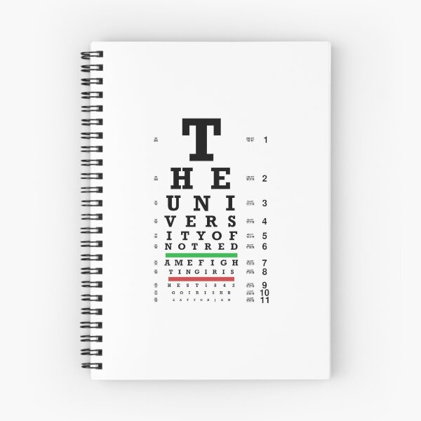 Item preview, Notre Dame Eye Chart designed and sold by mackattak06.