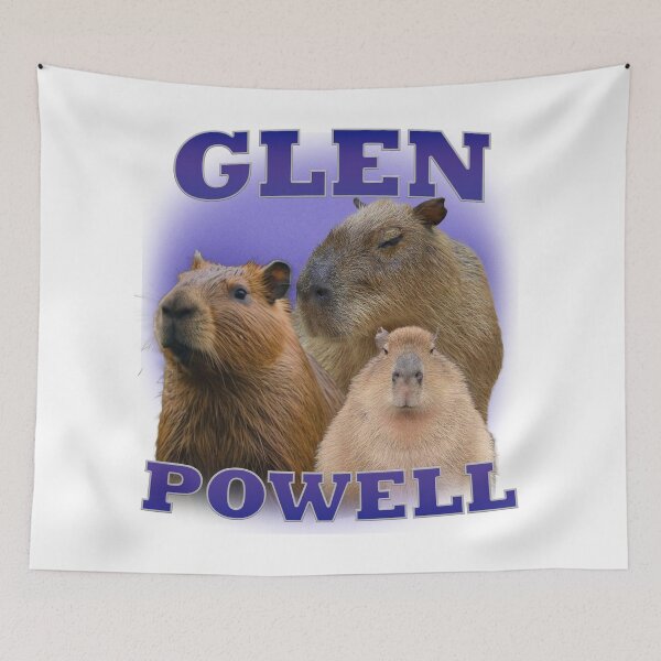 Item preview, Capybara Glen Powell Vintage Style designed and sold by Jess Designs.