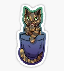 Pocket Cute Tortoiseshell Cat Sticker