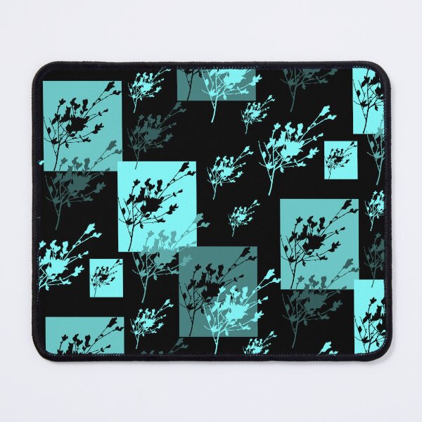 Item preview, Privet Sprig Aqua and Black Half-Drop designed and sold by Art in My Loft.