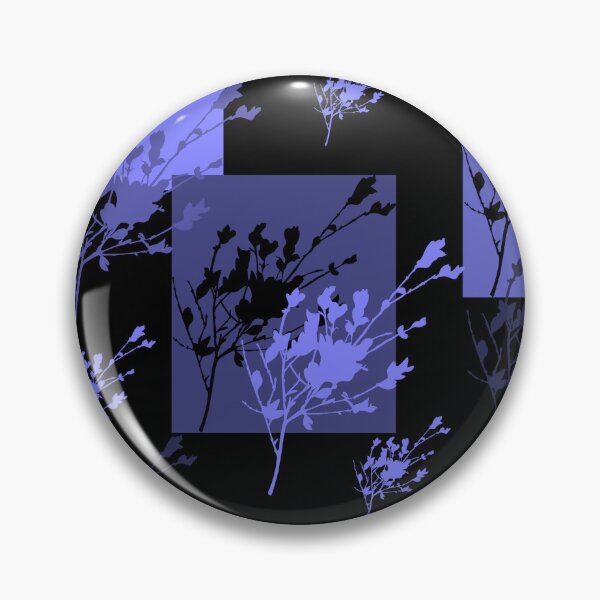 Item preview, Privet Sprig Blue Violet and Black Half-Drop designed and sold by Art in My Loft.